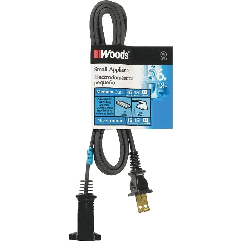 CCI 0292 Extension Cord, 6 ft L, 15 A, 125 V