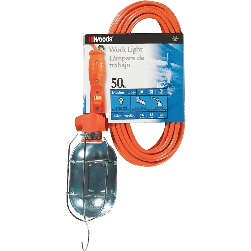 CCI 0692 Work Light with Outlet and Metal Guard, 12 A, 120 V
