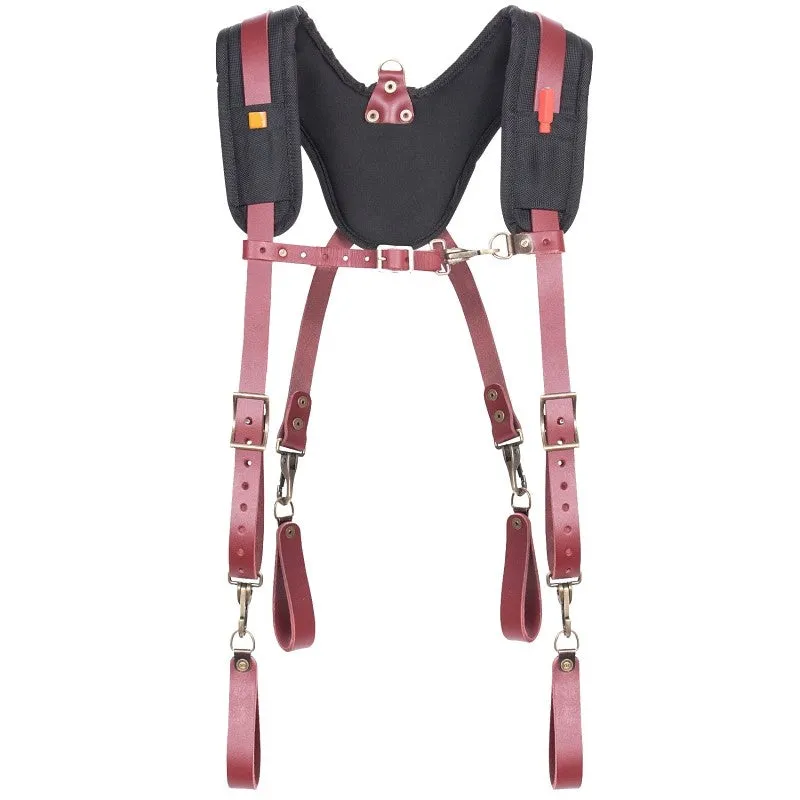 CLC Signature Elite Series 21522 Padded Yoke Leather Suspender, One-Size, Grain Leather/1680D Ballistic Nylon