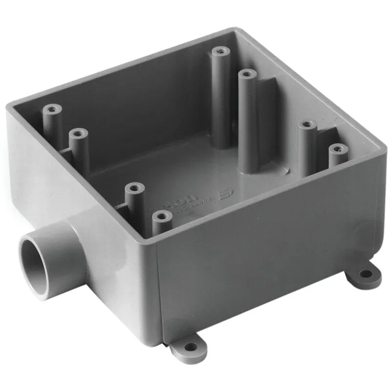 Carlon E9802DR Electrical Junction Box, 2-Gang, PVC