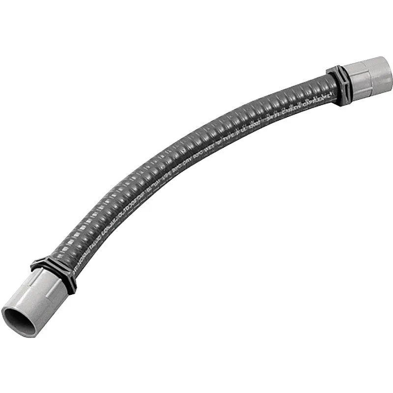 Carlon UAFAE Flexible Elbow, 3/4 in Trade Size, 0 to 90 deg Angle, Neoprene/PVC, Gray