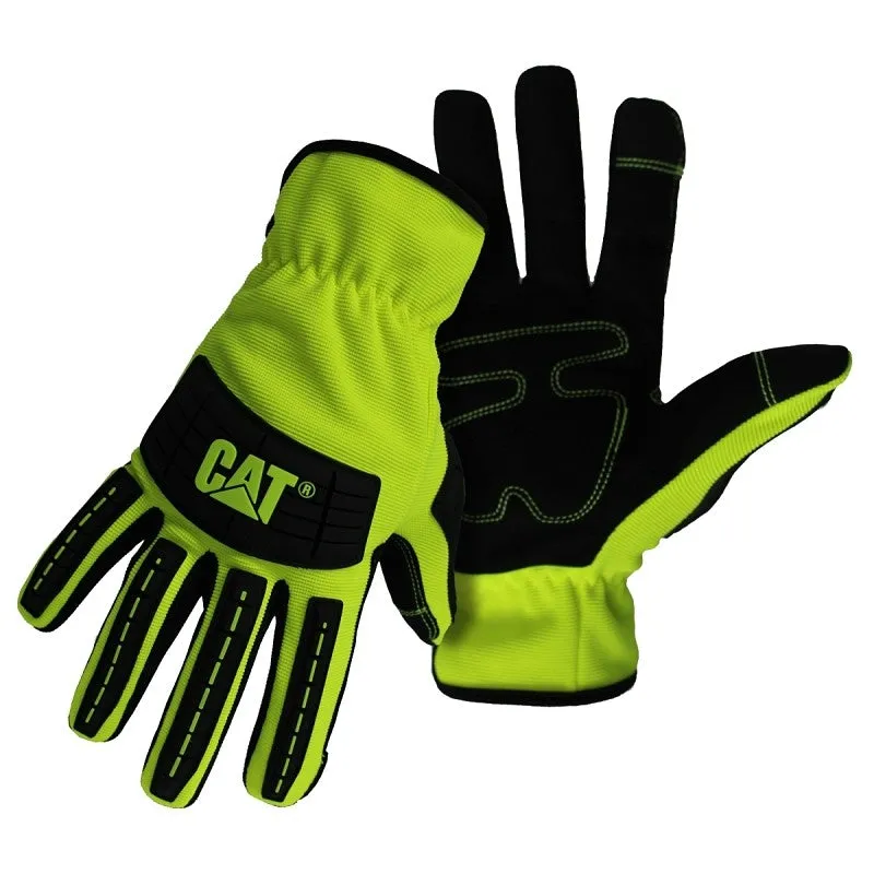 Cat CAT012250X Utility Gloves, Men’s, XL, Open Cuff, Spandex, Green