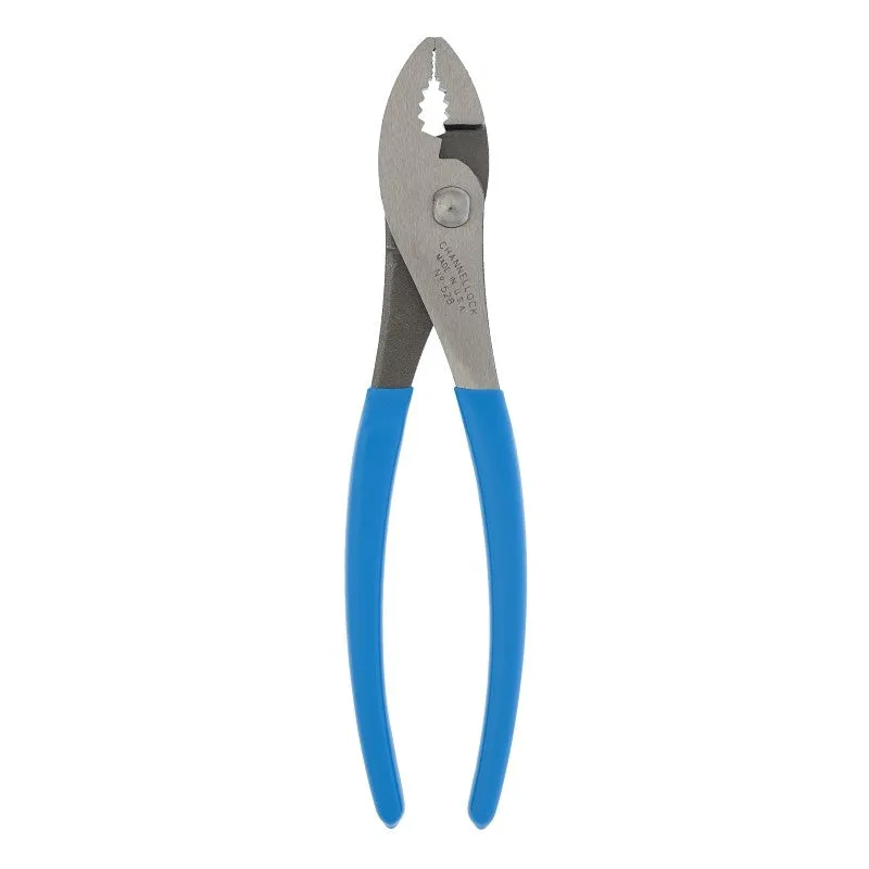 Channellock 528 Slip Joint Plier, 8 in OAL, Blue Handle, Comfort-Grip Handle, 0.99 in L Jaw