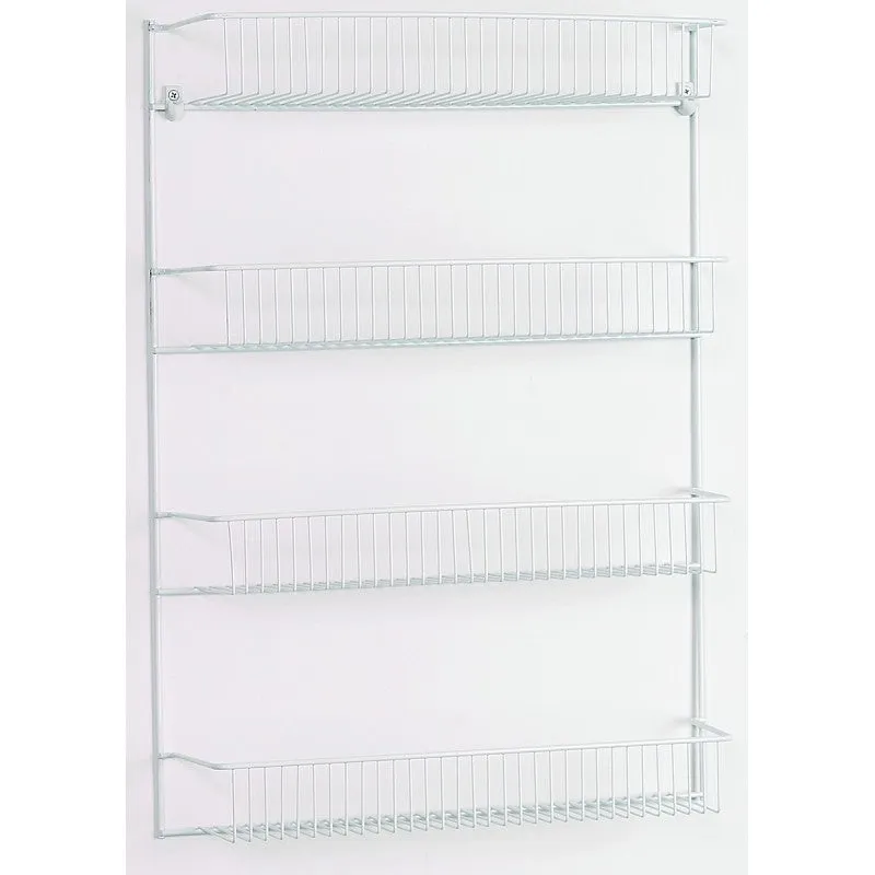 ClosetMaid 803300 4-Tier Wall Rack, 18-3/4 in OAW, 5 in OAD, 25-3/4 in OAH, Metal/Steel, White