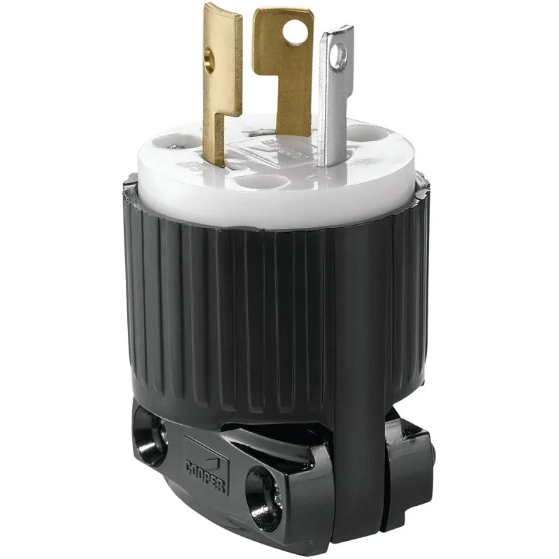 Cooper Controls 6905137 Twist Lock Plug, 2 -Pole, 15 A, 125 V, NEMA: NEMA L5-15, Gray
