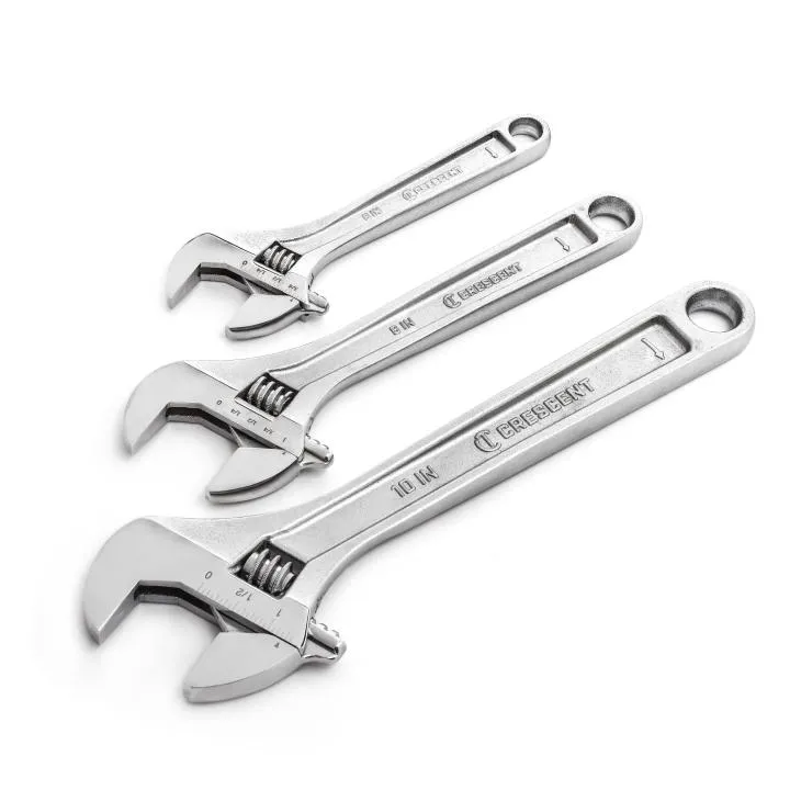 Crescent AC3PC 3 Piece Adjustable Wrench Set 6″, 8″ & 10″