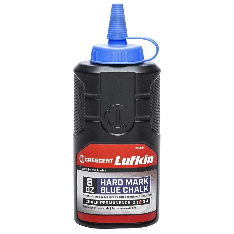 Crescent Lufkin HardMark Series CB08BA Advanced Chalk Refill, Blue, 8 oz Bottle (Pack of 4)