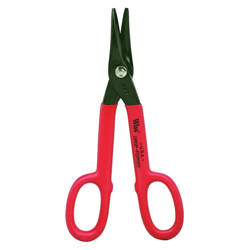 crescent wiss v19n tinner snip 13 in oal compound cut steel blade cushion grip handle red handle