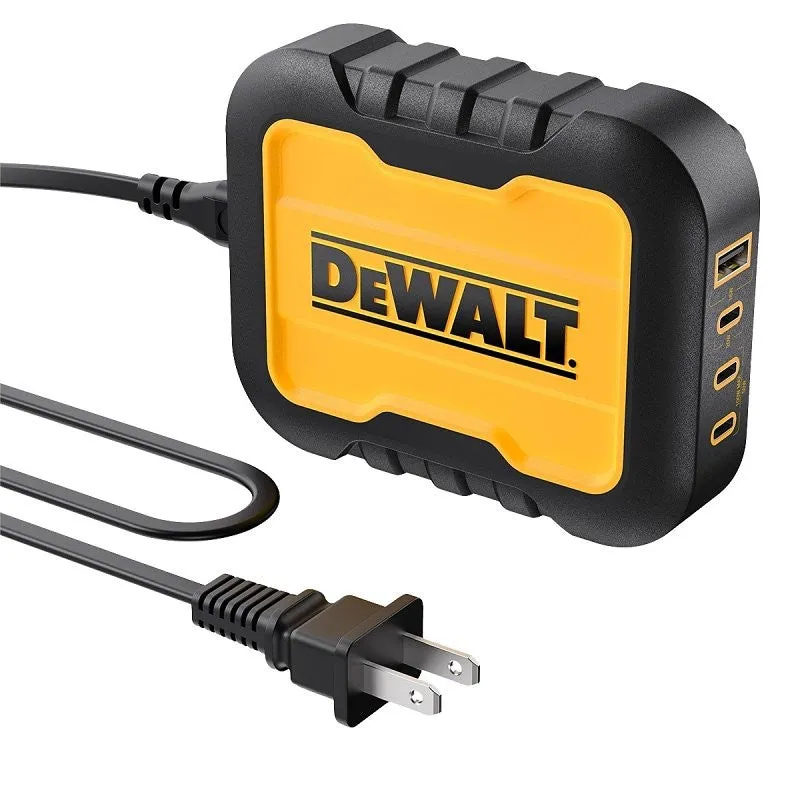 DEWALT 131 1328 DW2 4-Port PD USB Charging Station, 120 V, Includes: 6 ft Smart Power Cord (Pack of 2)