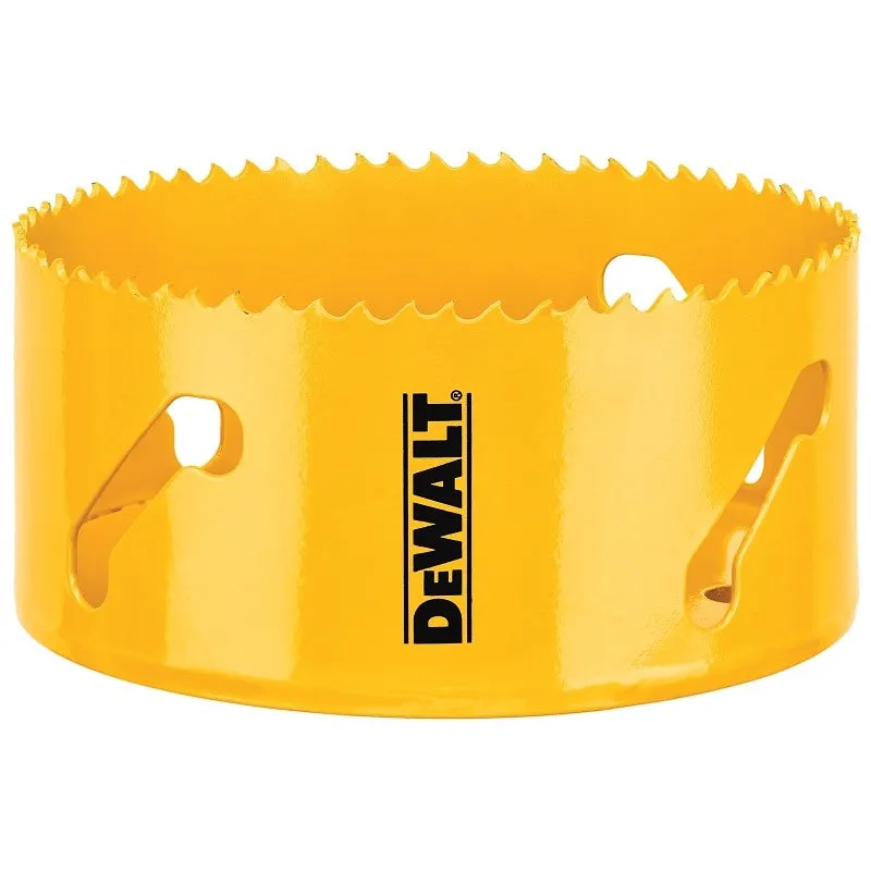 DEWALT DAH180072 Hole Saw, 4-1/2 in Dia, 1-3/4 in D Cutting, 5/8-18 Arbor, 4/5 TPI, HSS Cutting Edge