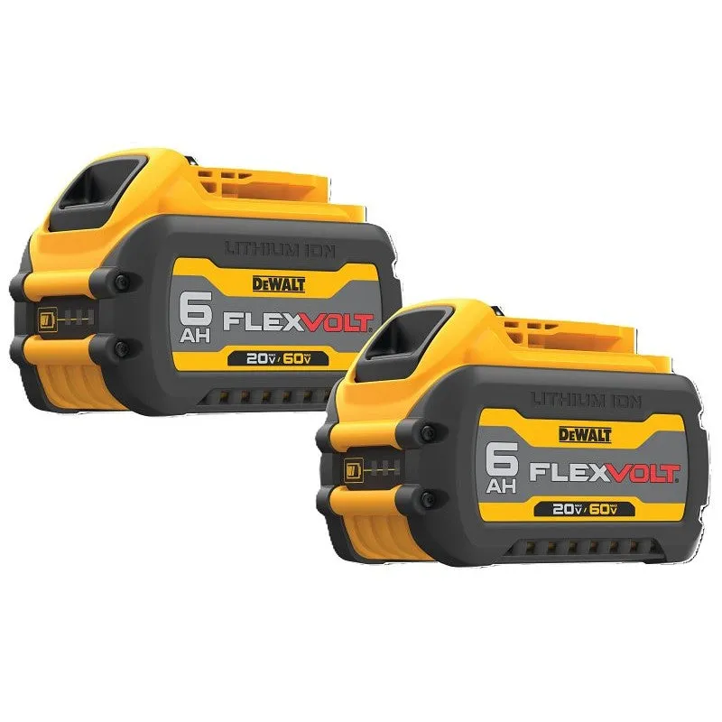 DEWALT DCB606-2 Rechargeable Battery Pack, 20/60 V Battery, 6 Ah