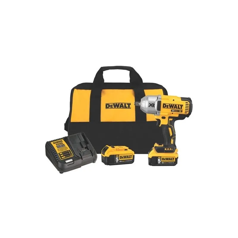 DEWALT DCF899HP2 20v MAX* XR Brushless High Torque 1/2″ Impact Wrench Kit w. Hog Ring Anvil (5.0Ah)