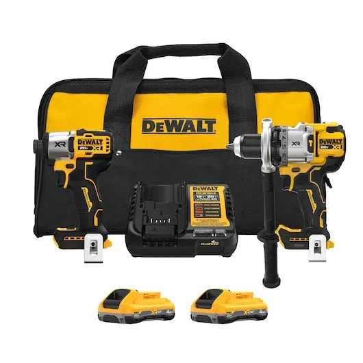 DEWALT DCK2101QQ2 20V MAX* XR® 3-Speed Hammer Drill & Impact 2-Tool Combo Kit w/XR POWERPACK™ Batteries
