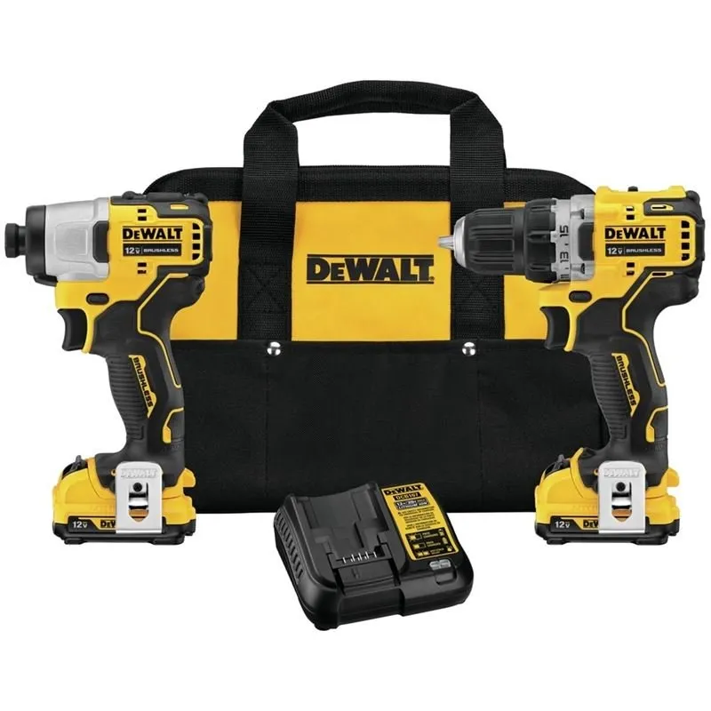 DEWALT DCK221F2 XTREME 12V MAX* Brushless Cordless Drill Impact Driver Kit