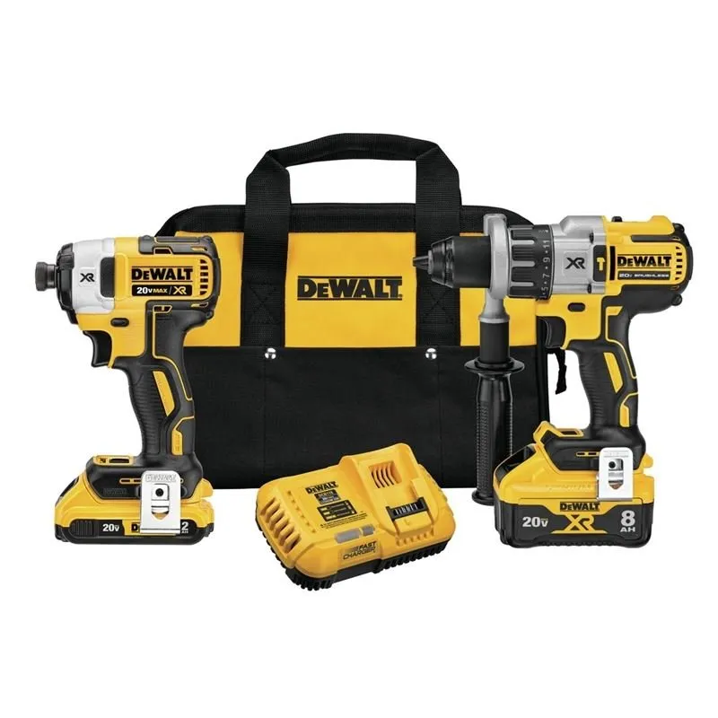 DEWALT DCK299D1W1 20V MAX* XR Hammer Drill/Driver With POWER DETECTTool Technology Impact Driver Kit