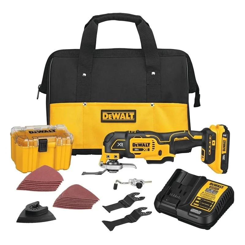 DEWALT DCS356D1 20V MAX* XR Brushless Cordless 3-Speed Oscillating Multi-Tool Kit (2.0 Ah Battery)