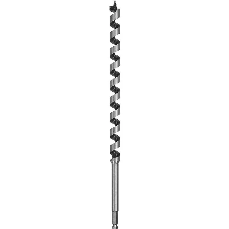 DEWALT DW1683 Auger Drill Bit, 3/4 in Dia, 17 in OAL, Hollow Center Flute, 7/16 in Dia Shank, Ball Groove Shank