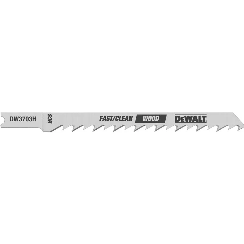 DEWALT DW3703H Jig Saw Blade, 4 in L, 6 TPI, 1/4 in W