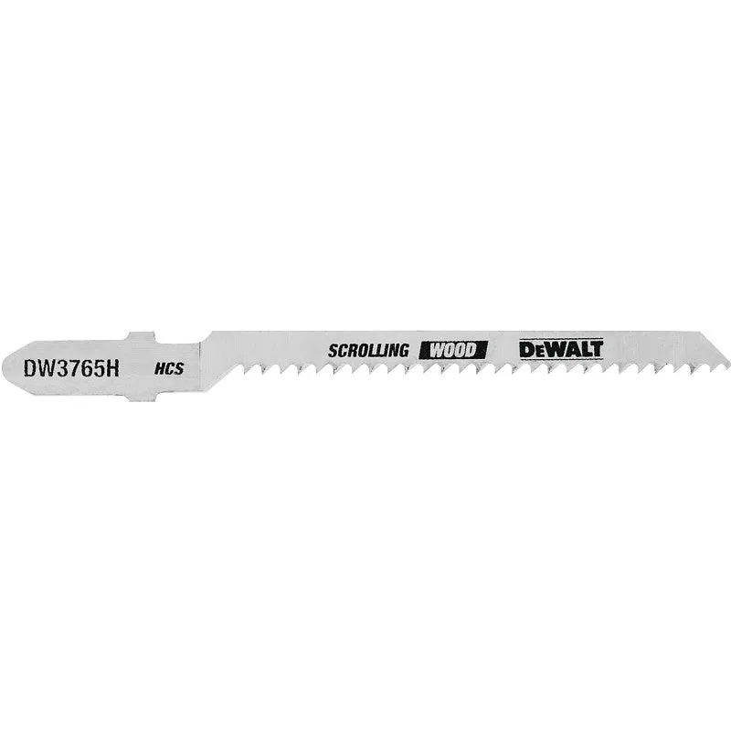 DEWALT DW3765H Jig Saw Blade, 1/4 in W, 3 in L, 12 TPI, HCS