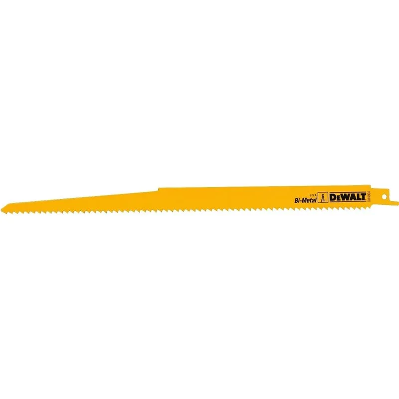 DEWALT DW4804B25 Reciprocating Saw Blade, 3/4 in W, 12 in L, 6 TPI (Pack of 25)