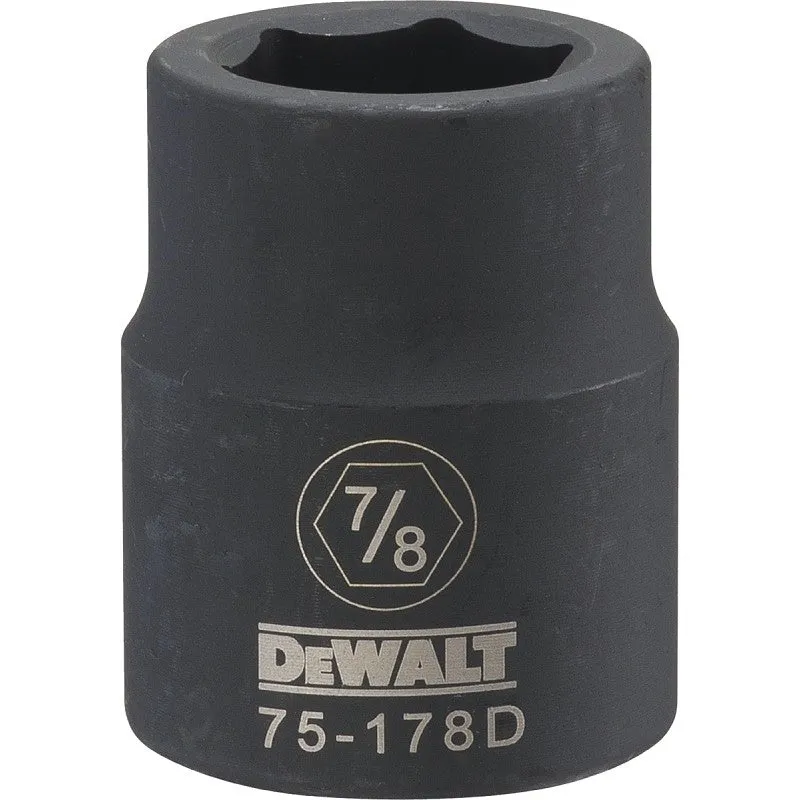 DEWALT DWMT75178OSP Impact Socket, 7/8 in Socket, 23/32 in D Socket, 3/4 in Drive, 6-Point, CR-440 Steel, Black Oxide