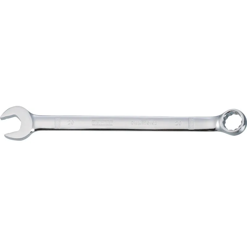 DEWALT DWMT75192OSP Combination Wrench, Metric, 20 mm Head, 10-1/4 in L, 12-Point, Chrome, Comfort-Grip Handle