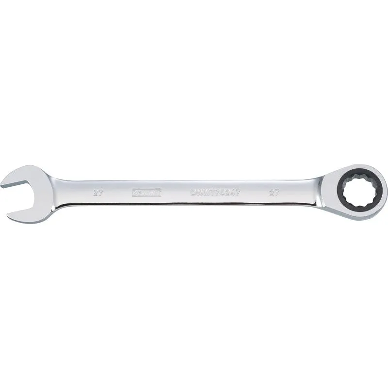 DEWALT DWMT75247OSP Combination Wrench, Metric, 27 mm Head, 14-1/8 in L, Chrome, Comfort-Grip Handle