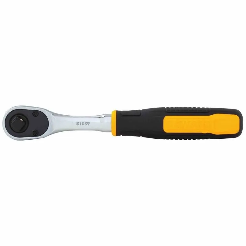 DEWALT DWMT81089 DEWALT 1/4″ Drive Bi-Material Grip Ratchet