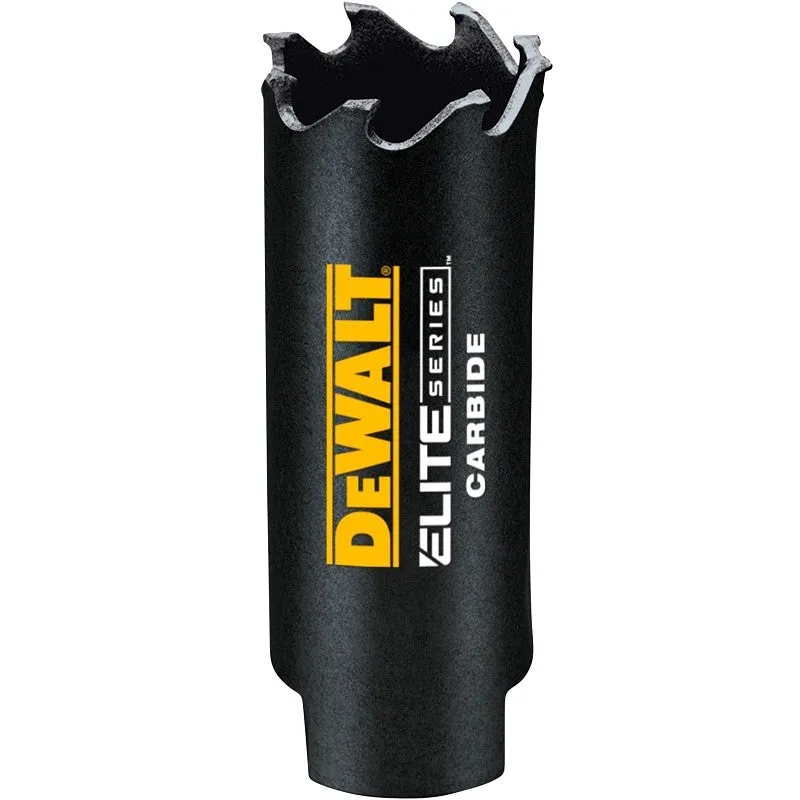 DEWALT ELITE Series DAH31 Hole Saw, 1 in Dia, 1-3/4 in D Cutting, 1/2 in Arbor, 3 TPI, Carbide Cutting Edge