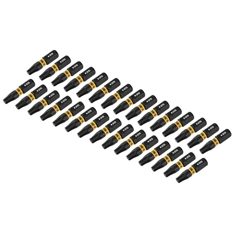 DEWALT FLEXTORQ DWAF1TX25IR30 Impact Screwdriver Bit, T25 Drive, Torx Drive, 1/4 in Shank, Hex Shank, 1 in L, Steel