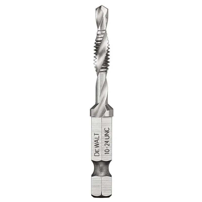 DEWALT IMPACT READY DWADTQTR1024 Tap and Drill Bit, 10 mm Dia, 3-Flute, Spiral Flute, HSS