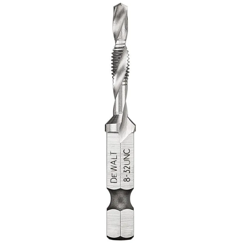 DEWALT IMPACT READY DWADTQTR832 Tap and Drill Bit, 8 mm Dia, 3-Flute, Spiral Flute, HSS, 2-5/32 in L