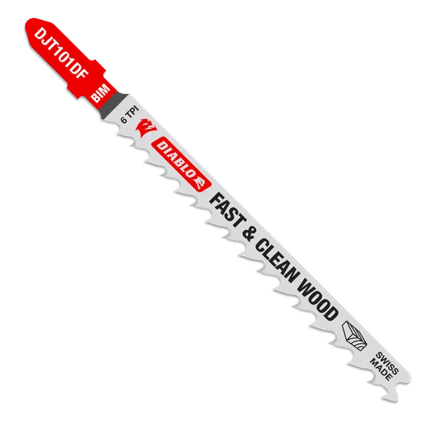 DIABLO DJT101DF5 4″ 6TPI Bi-Metal Jig Saw Blades for Wood (5-pk)