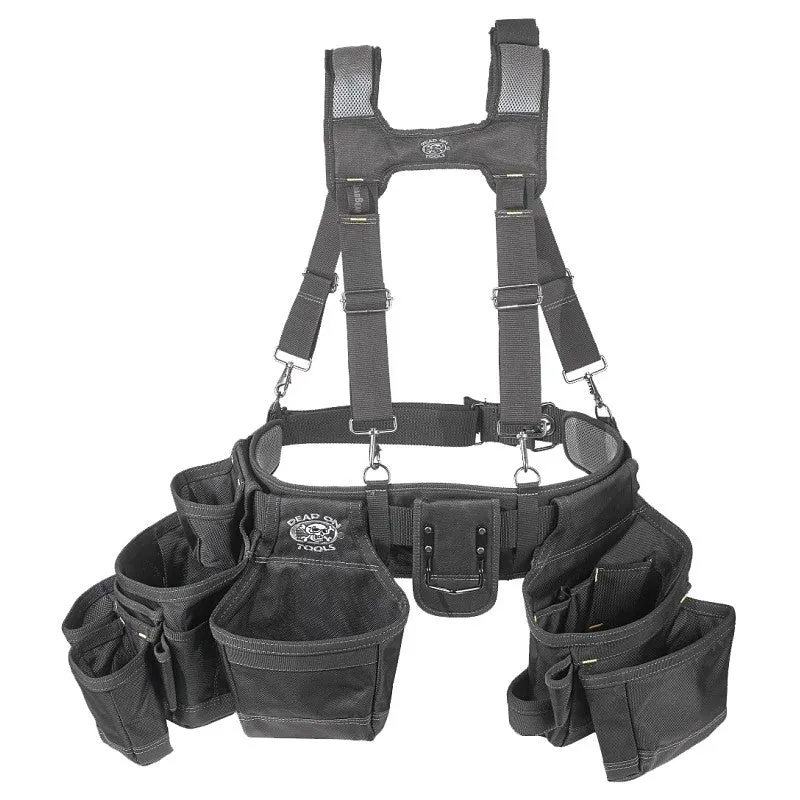 Dead On HDP369857 Framer’s Suspension Rig, 52 in Waist, Poly Fabric, Black, 19-Pocket
