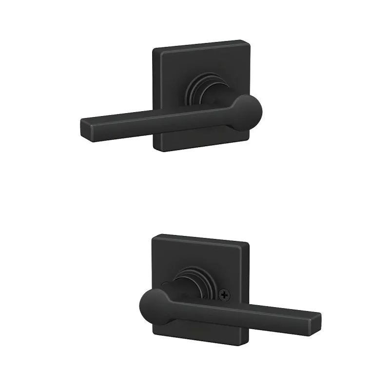 Dexter J Series J10SOL622COL Passage Lever, Matte Black, Zinc, Left, Reversible, Right Hand, 7/8 in Housing Dia