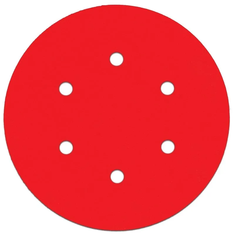 Diablo DCD060220H10G Sanding Disc, 6 in Dia, 220 Grit, Ultra Fine, Ceramic Abrasive, Hook-and-Loop Backing, 6-Hole