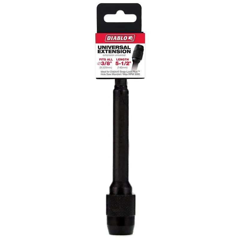 Diablo DHS375XT6 Universal Extension, 3/8 in Shank, 5-1/2 in L, Hex Shank