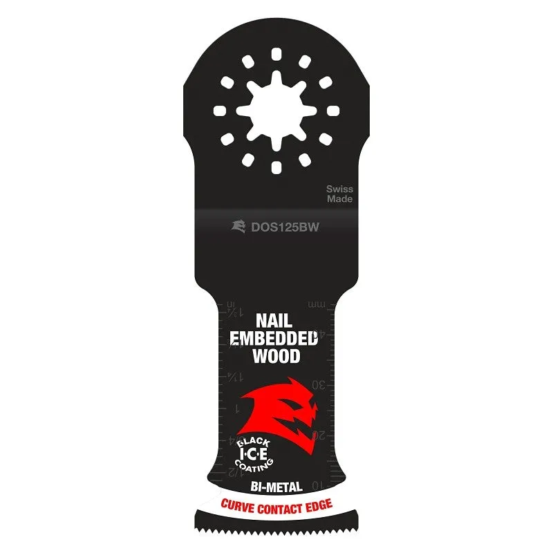 Diablo DOS125BW3 Oscillating Blade, 3/PK, 1-1/4 in, 2 in D Cutting, Bi-Metal