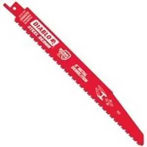 Diablo DS0908BFD2 Reciprocating Saw Blade, 9 in L, 8/10 TPI