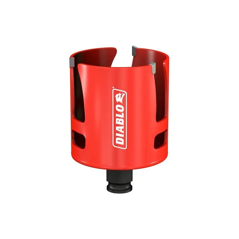 Diablo Demo Demon DHS2563CTR Hole Saw, 2-9/16 in Dia, 2-3/8 in D Cutting, 1-5/8 in Arbor, Carbide Cutting Edge