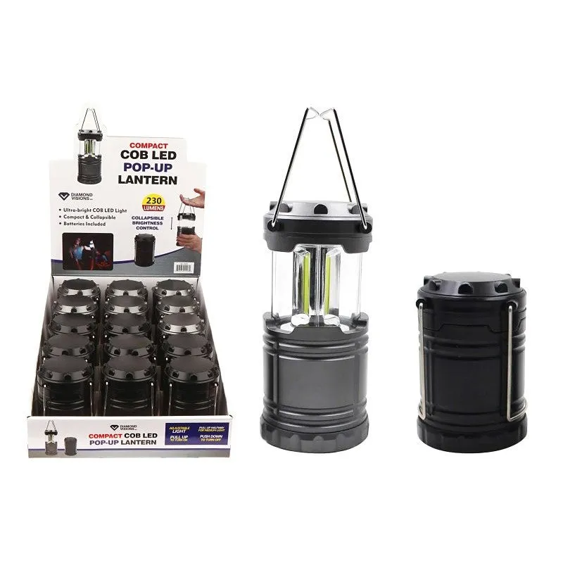 Diamond Visions 08-1908 COB Pop-Up Lantern, LED Lamp, Plastic (Pack of 15)