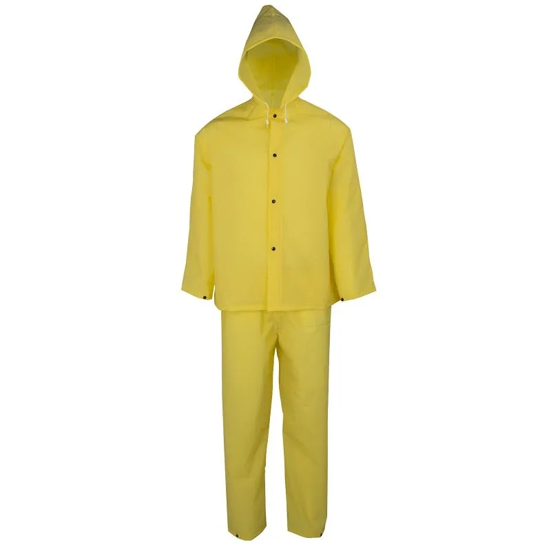 Diamondback RS2-01-M Rain Suit, M, 41 in Inseam, EVA, Yellow, Hooded Collar, Snap Down Storm Flap Closure