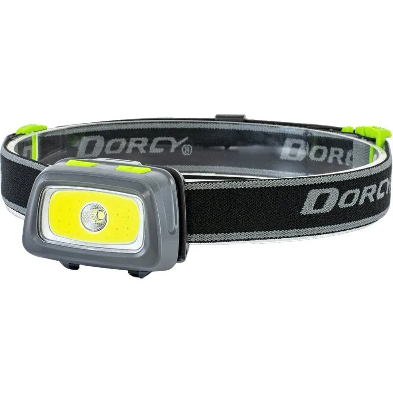 Dorcy 41-3912 Headlamp, AAA Battery, Alkaline Battery, LED Lamp, 500, Spot Beam, 3 hr Run Time, Black
