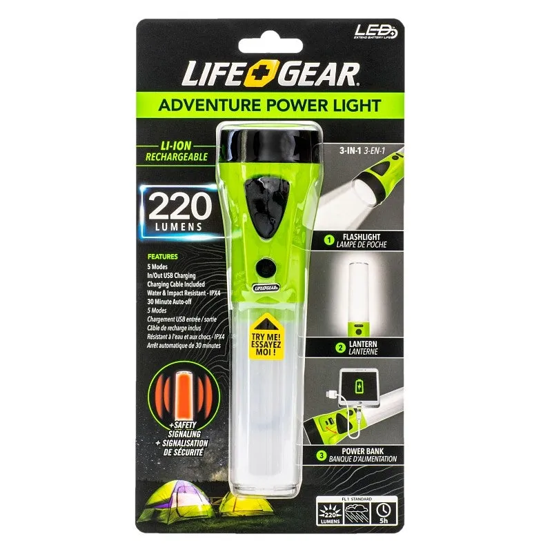 Dorcy Adventure Series 41-3747 Rechargeable Power Light, 1500 mAh, Lithium-Ion Battery, LED Lamp, 820 ft Beam Distance