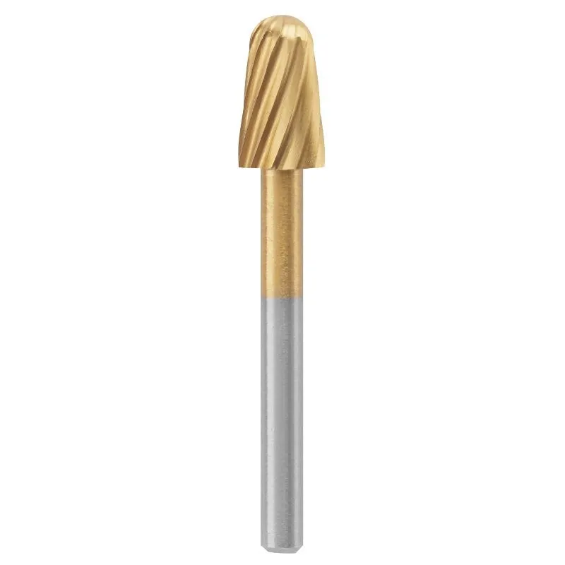 Dremel Max Life 117HP Rotary Carving Bit, 1/4 in Dia, 1-1/2 in L, 1/8 in Dia Shank, HSS