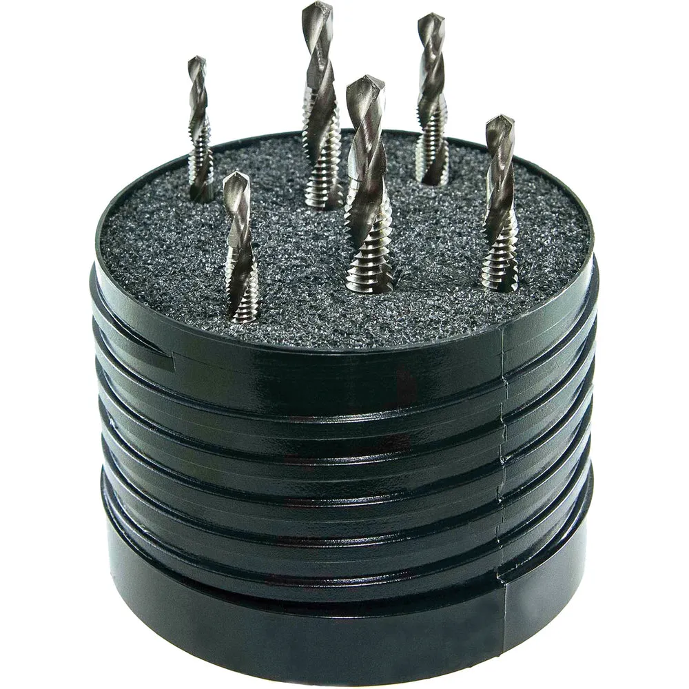 Drillco 205A6 Combined Tap & Drill Set – 6 Pieces