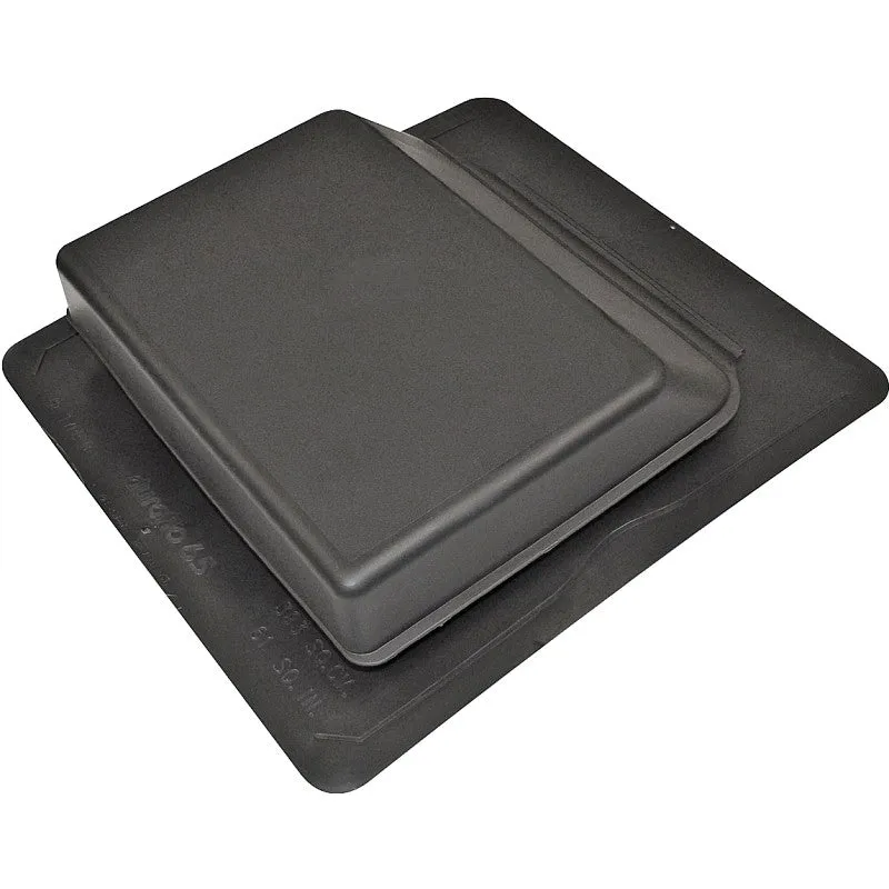 Duraflo 6065BL Roof Vent, 17.252 in OAW, 61 sq-in Net Free Ventilating Area, Polypropylene, Black