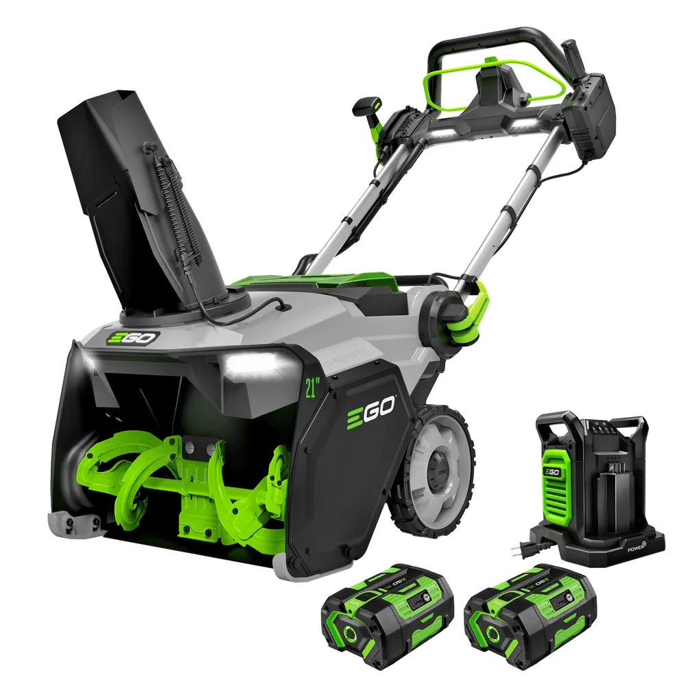 EGO SNT2134 POWER+ 21″ Single-Stage Snow Blower with Peak Power™ with 2 x 6.0Ah Batteries and Dual Port Charger