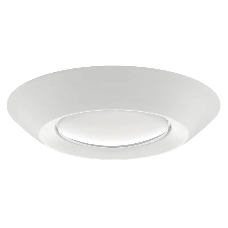 ETI 56578211 Surface Mount Disk Light, 7-1/2 in Dia, 2.1 in OAH, 5, 6 in Dia Recessed Can, Polycarbonate Lens, Aluminum