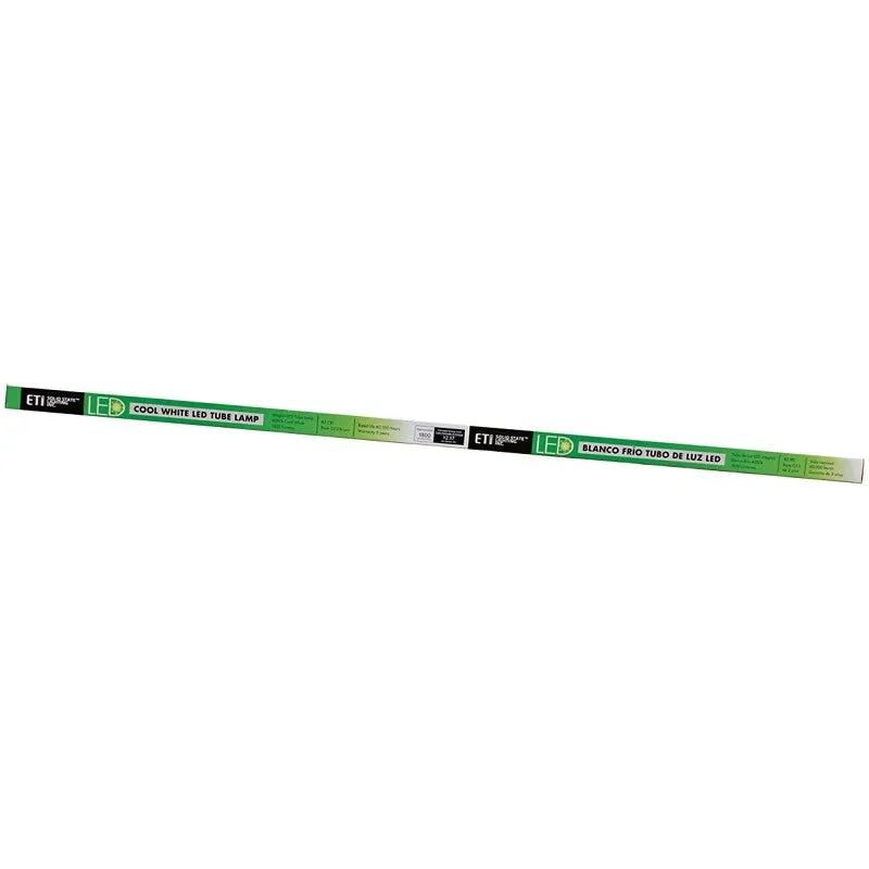 ETI T8BP-4-12-840-MV-DE LED Tube Light Bulb, Linear, T8 Lamp, G13 Lamp Base, Frosted, White Light, 4000 K Color Temp (Pack of 25)